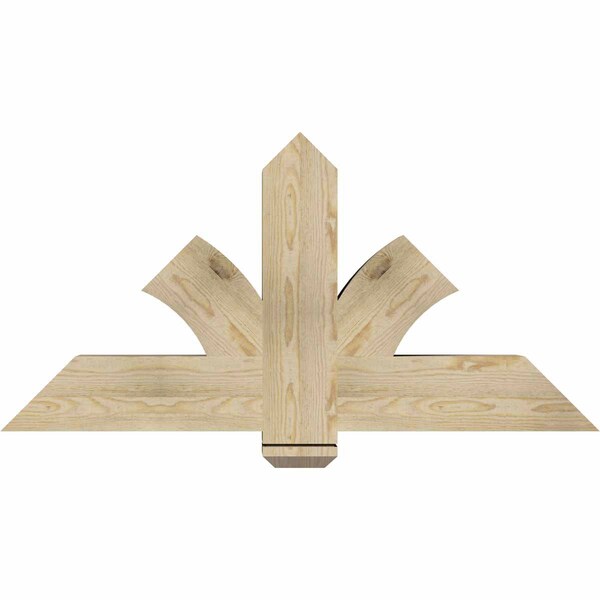 Ekena Millwork Redmond Rough Sawn Timber Gable Bracket, Douglas Fir, 48"W x 24"H x 6"D x 6"F, 12/12 Pitch GBW048X24X0606RED00RDF - main